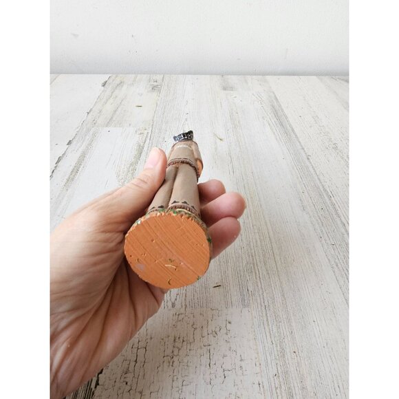 Vintage pencil pilgrim Thanksgiving in the end plaster decor set couple - Picture 15 of 15